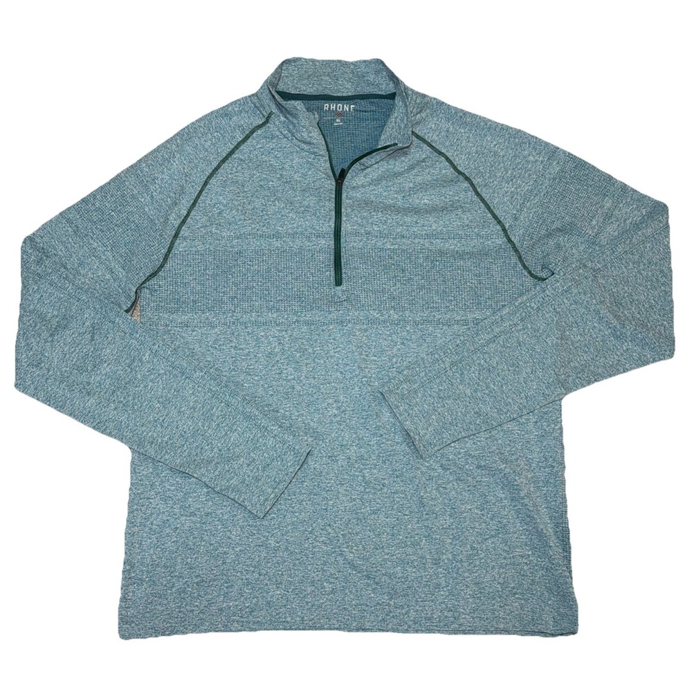 Rhone Celliant Seamless Quarter Zip Performance Stretch Pullover Mens XL Blue